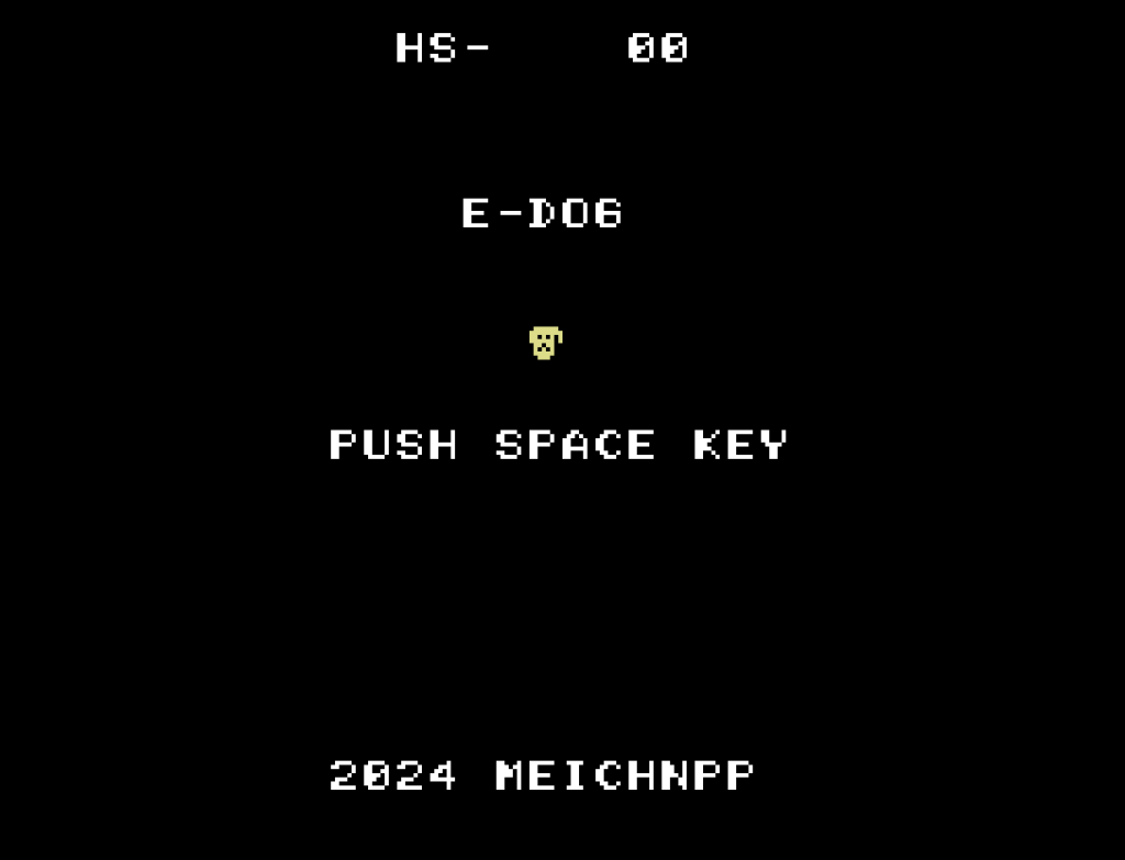 E-dog: novo minijogo de meichnpp para MSX1 | Revista Clube MSX