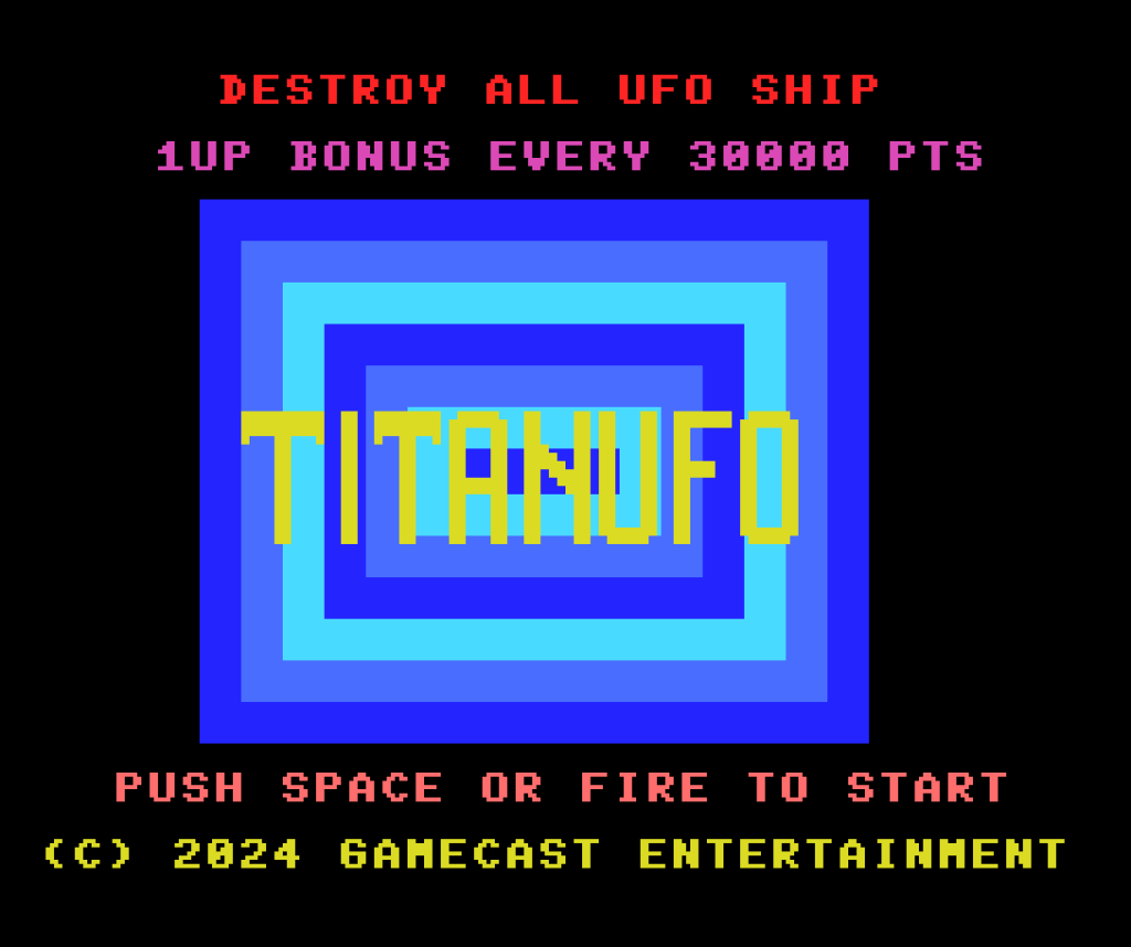 Titan UFO: 15º jogo inscrito na MSXdev24 | Revista Clube MSX